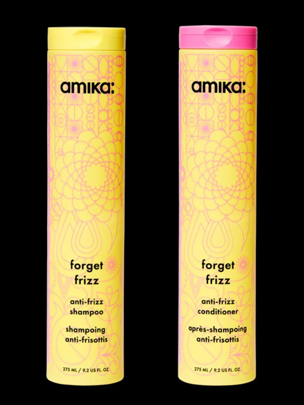 Amika Forget Frizz Anti-Frizz Shampoo and Conditioner 9.2 oz Duo / New - Picture 1 of 1